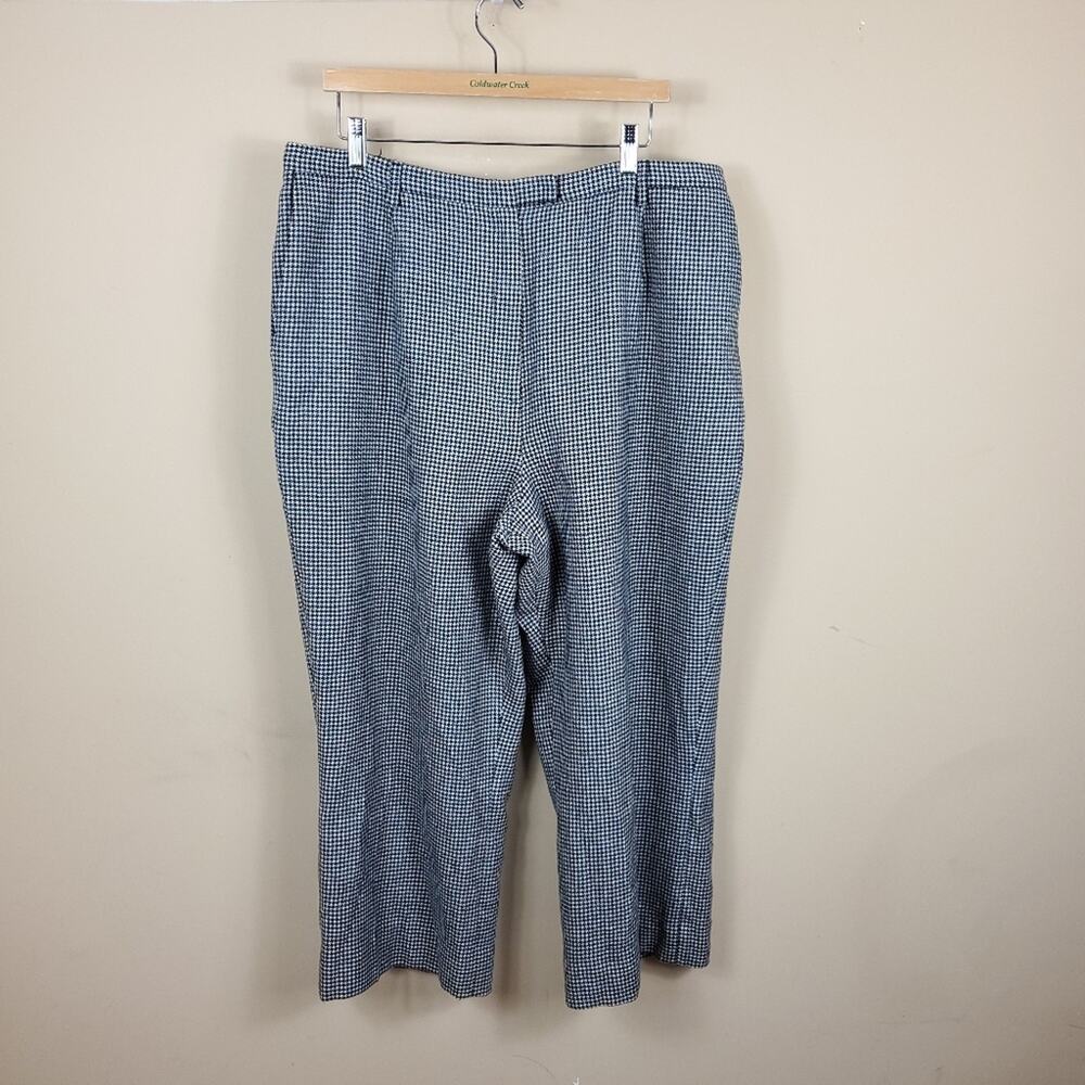 Pendleton Vintage Wool Black/White Gingham Straight-Leg Pant Size 18W